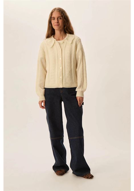 Des Petits Hauts Capucine Crème Super Kid Mohair and Baby Alpaca Cardigan Des Petits Hauts |  | 1H250037CREME